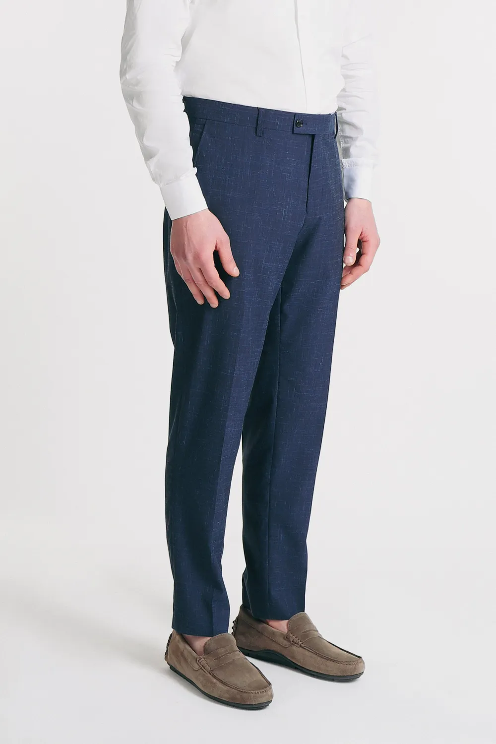 Sonny Bono Comfort Fit pantalone blu elasticizzato