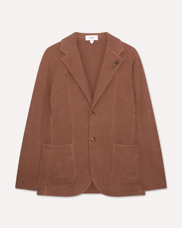 Lardini giacca monopetto lino marrone 2 bottoni