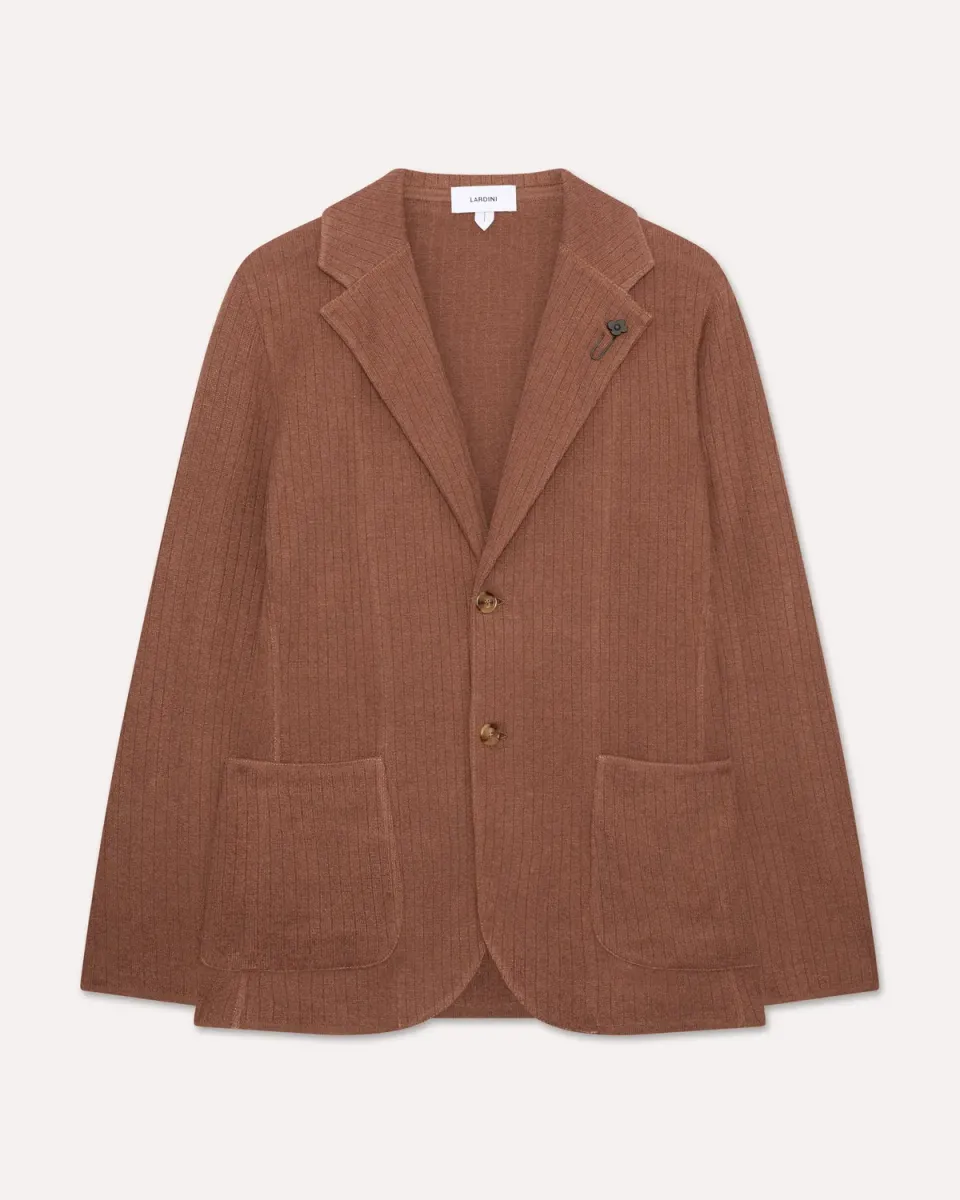 Lardini giacca monopetto lino marrone 2 bottoni