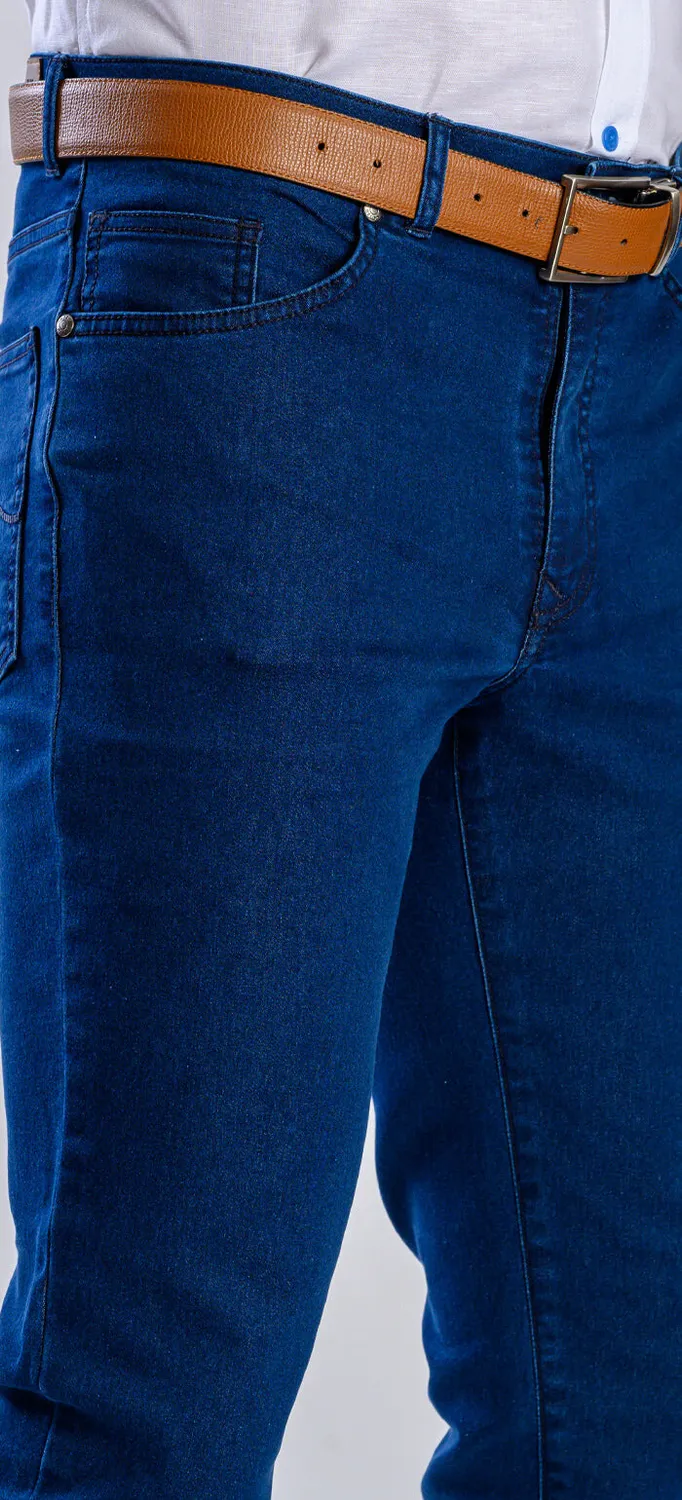 Alain Delon jeans slim fit blu scuro elasticizzati