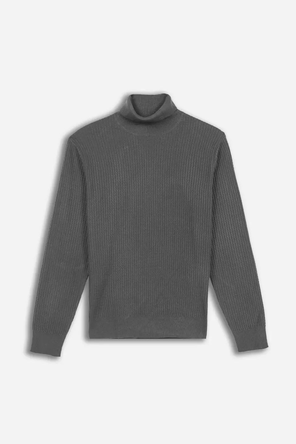 Sonny Bono maglia dolcevita grigio medio lavorata elasticizzata
