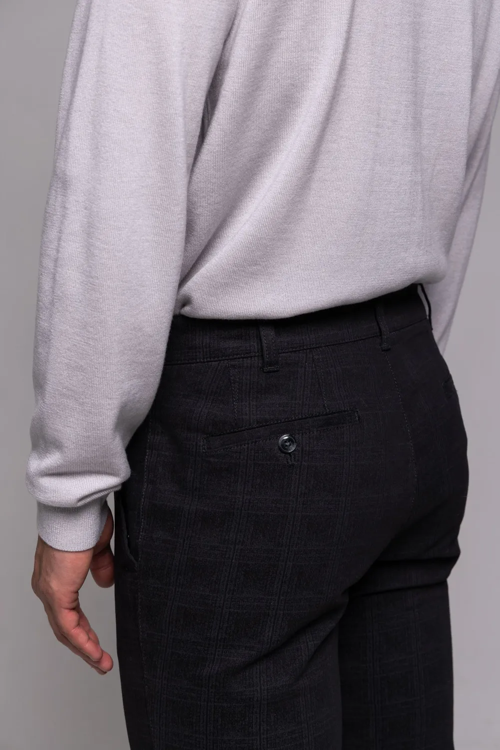 Alain Delon Pantaloni chino uomo classici taglie lunghe