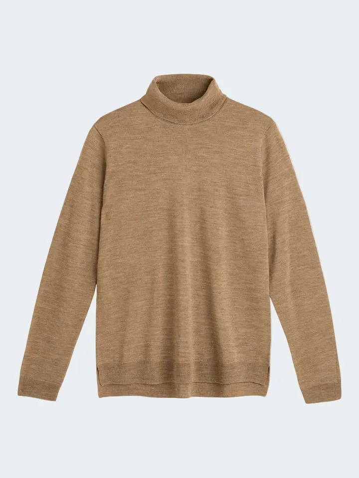 Sand Menswear Fellini dolcevita merino cammello