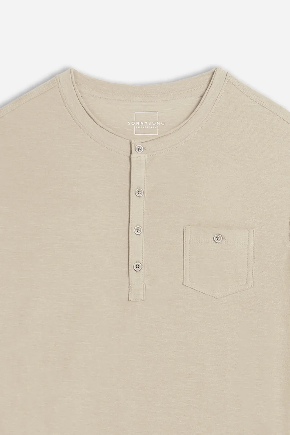 Sonny Bono Serafino T-Shirt Beige Chiaro Taschino Slub