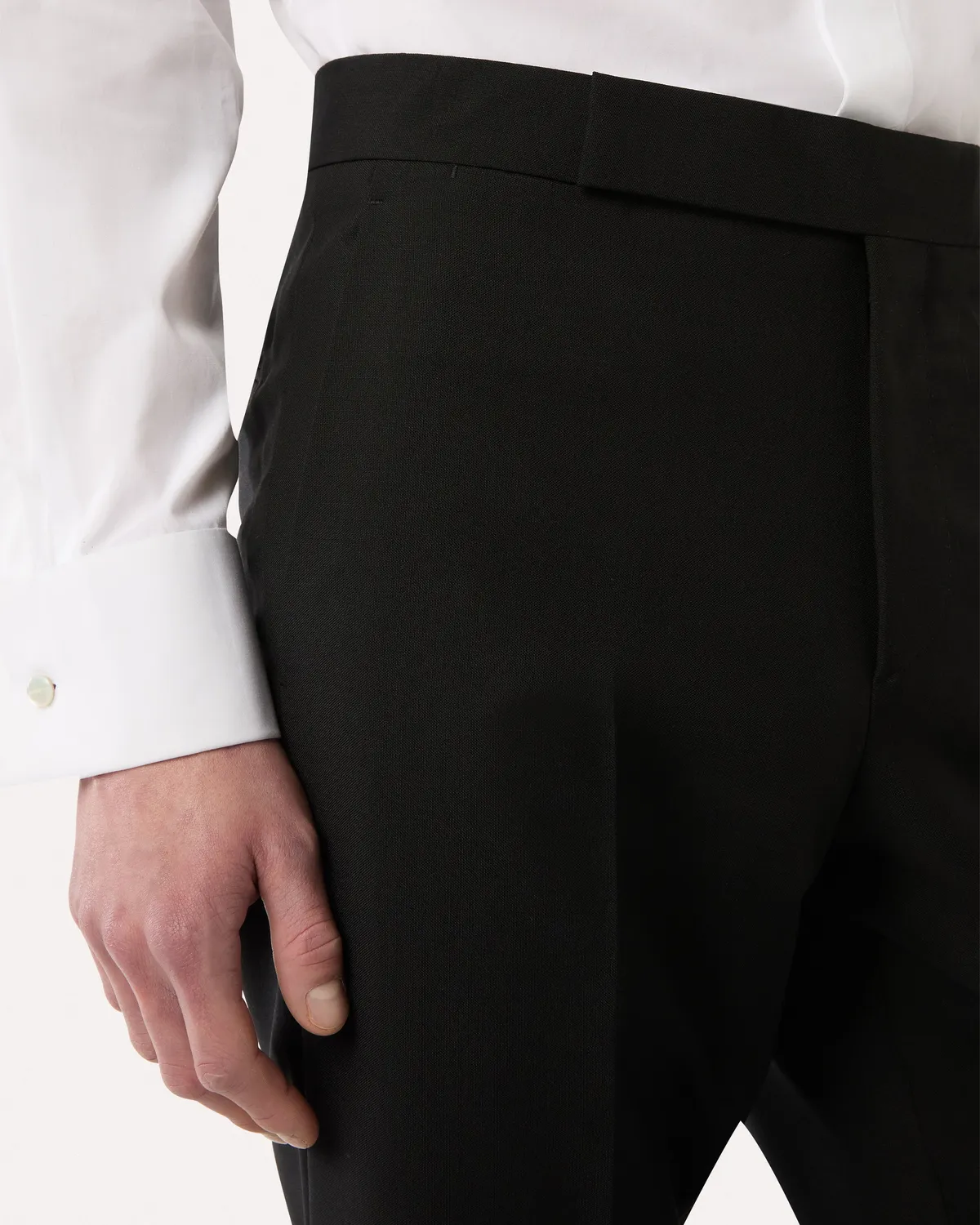 Lardini Pantalone Nero Lana Mohair Uomo
