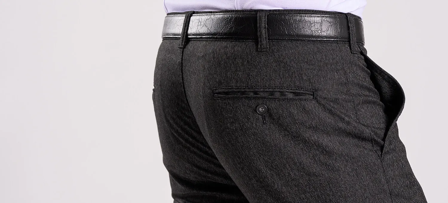 Alain Delon pantalone chino nero grigio slim fit