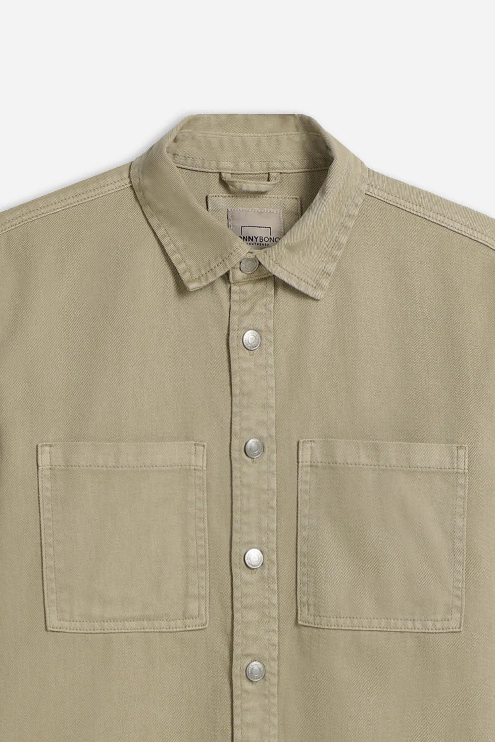 Sonny Bono Overshirt Cotone Beige Giacca Mezza Stagione