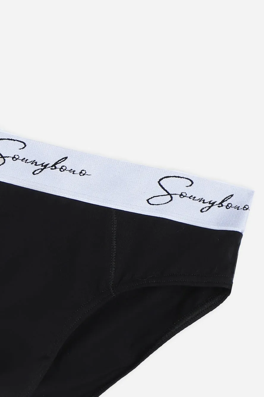 Sonny Bono slip elastico contrasto nero