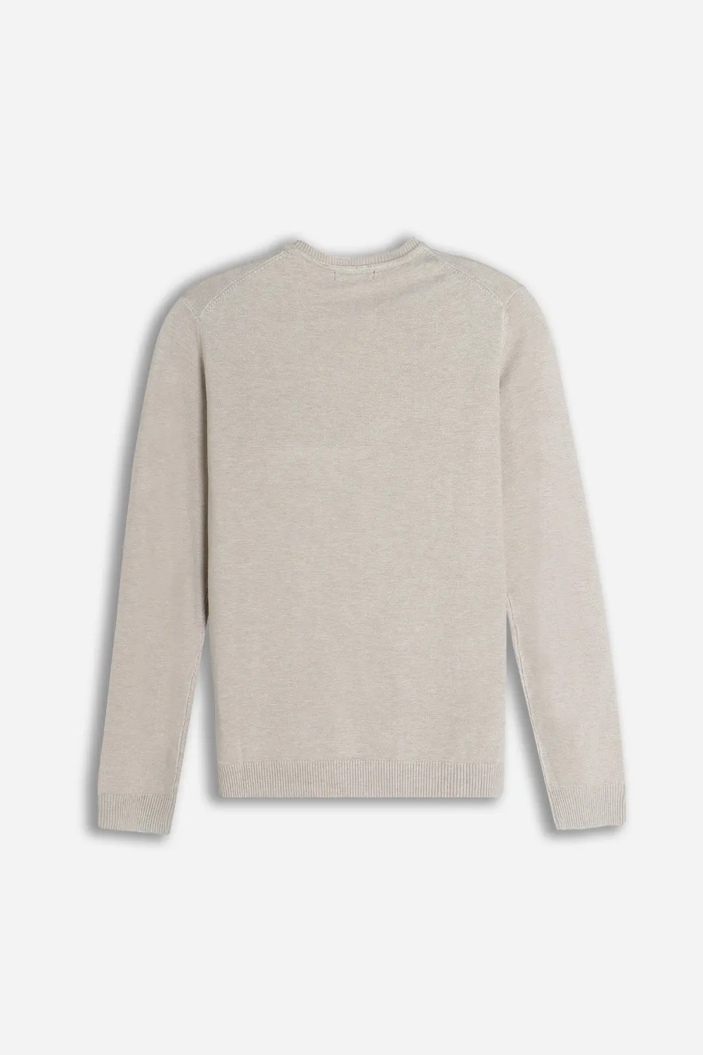 Sonny Bono Basic maglia girocollo beige manica lunga
