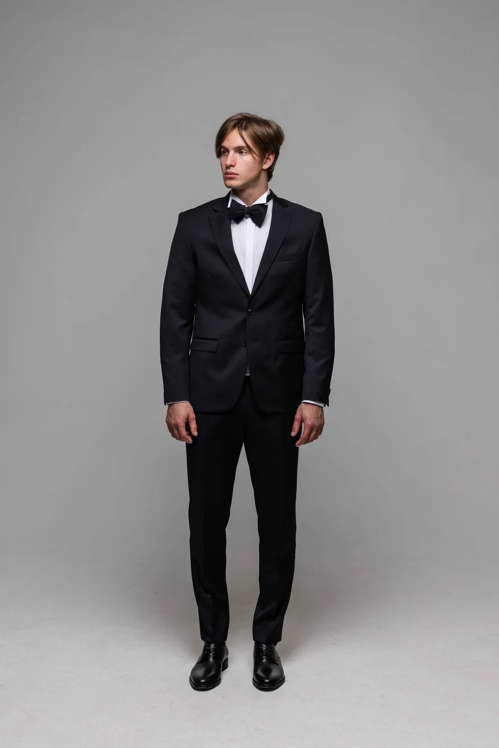Alain Delon abito nero Slim Fit lana uomo
