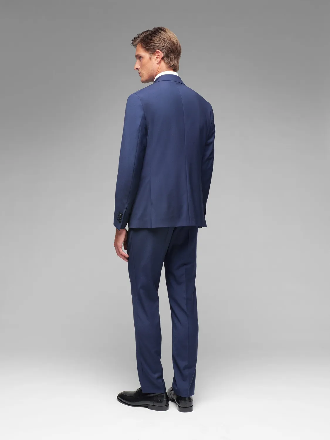 Paoloni Abito Lana Stretch Blu Slim Drop 7