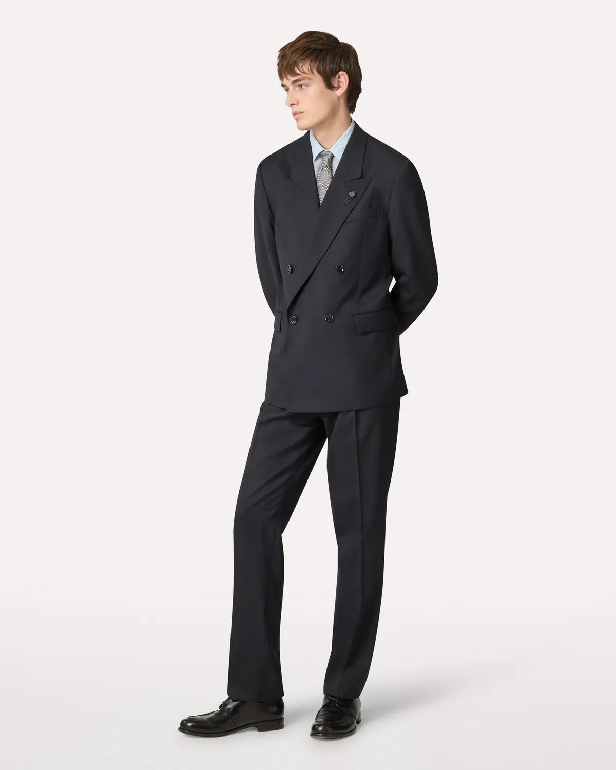 Lardini camicia celeste cotone seta organzino