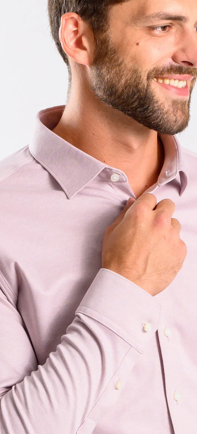 Alain Delon camicia Extra Slim rosa jersey antipiega
