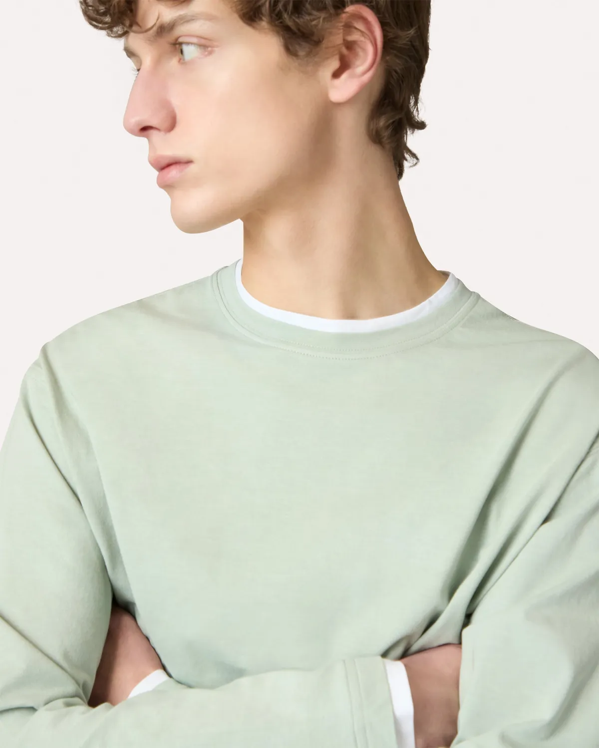 Lardini T-shirt manica lunga salvia cotone Artic