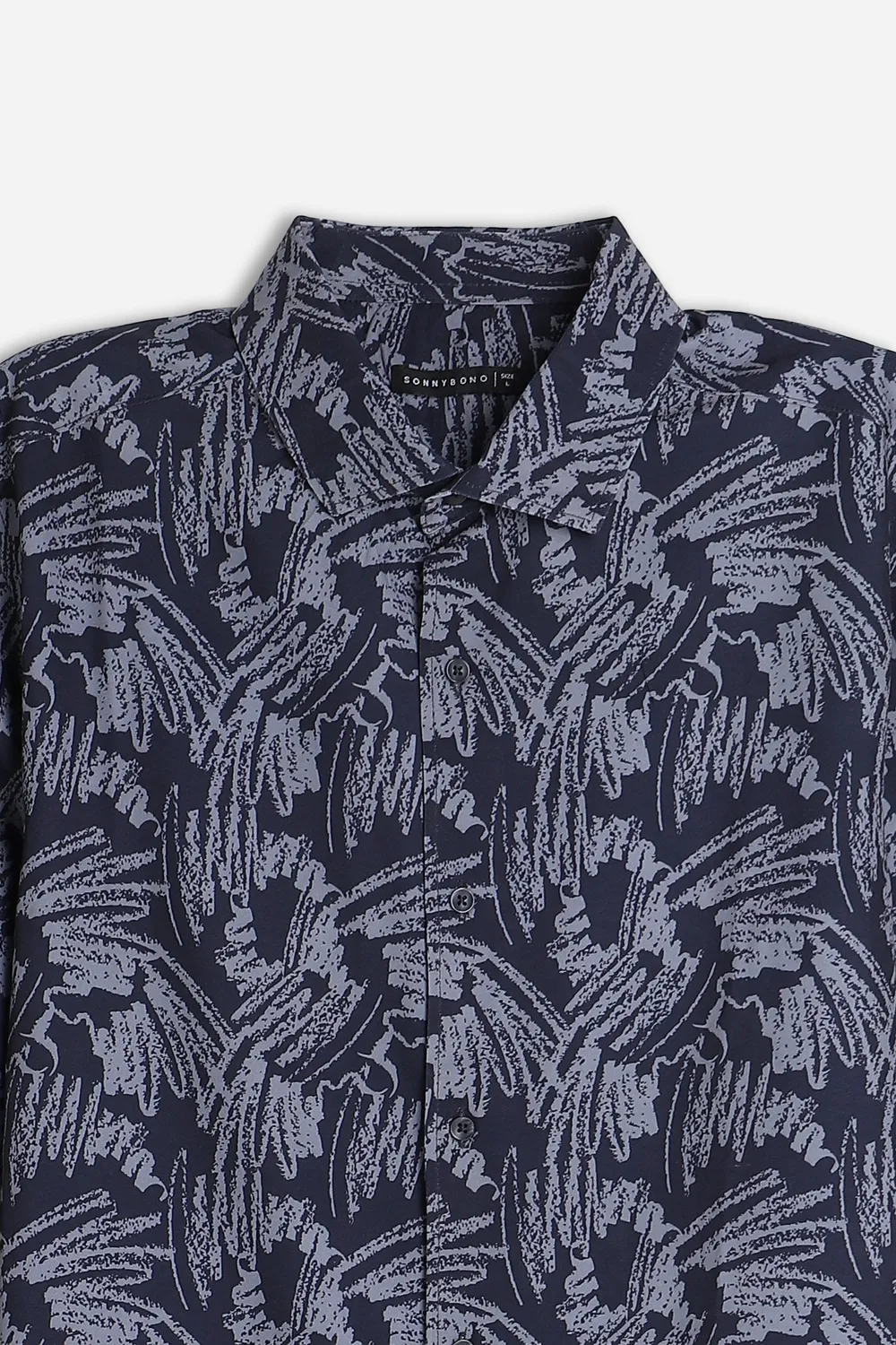 Sonny Bono Camicia Stretch Fantasia F Blu Sagomata