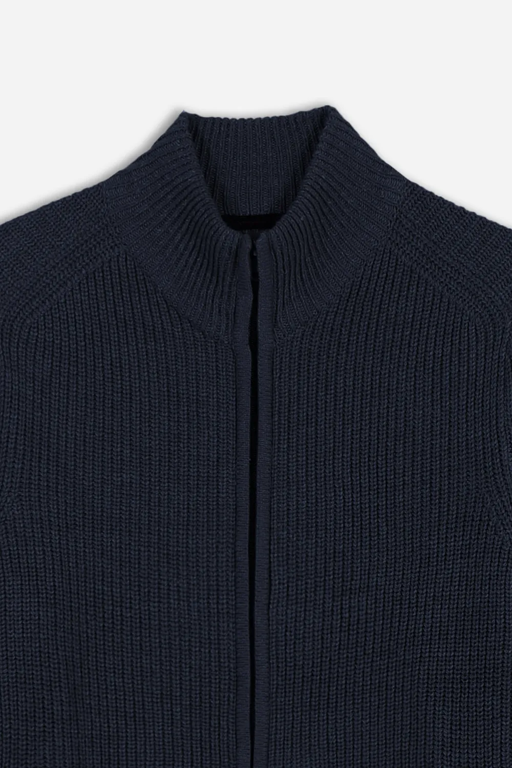 Sonny Bono Full Zip Maglia Blu Costina Collo