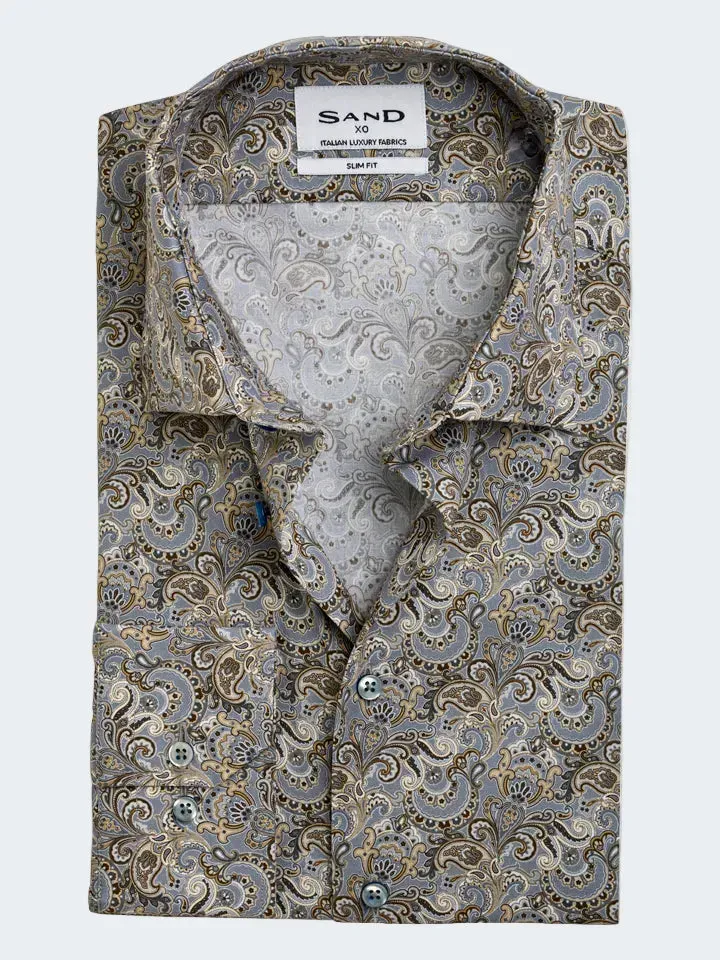 Sand 8393 Jake camicia slim paisley cotone
