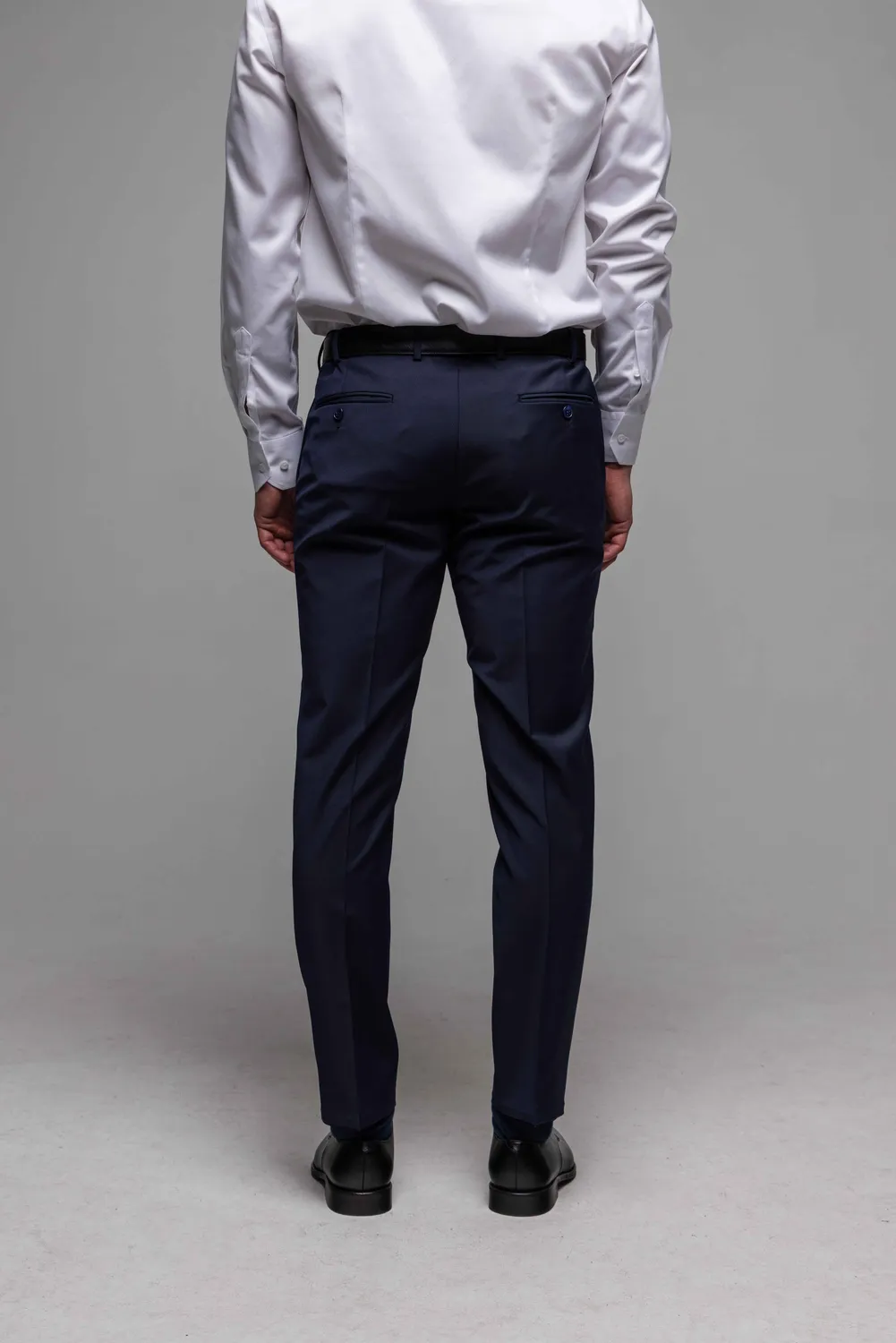Alain Delon Basic pantaloni abito blu navy slim fit