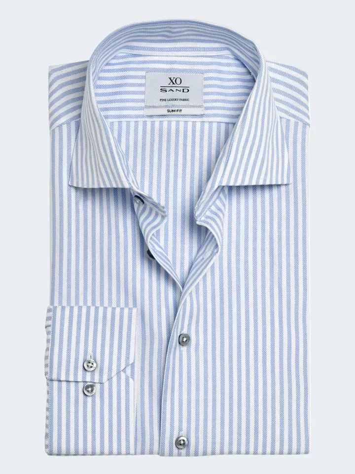 Sand Menswear Jake FC 8313 camicia slim righe no-iron