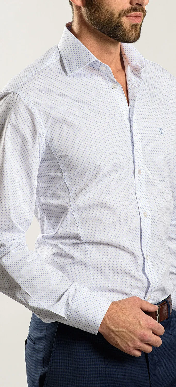Alain Delon camicia bianca basic extra slim fantasia