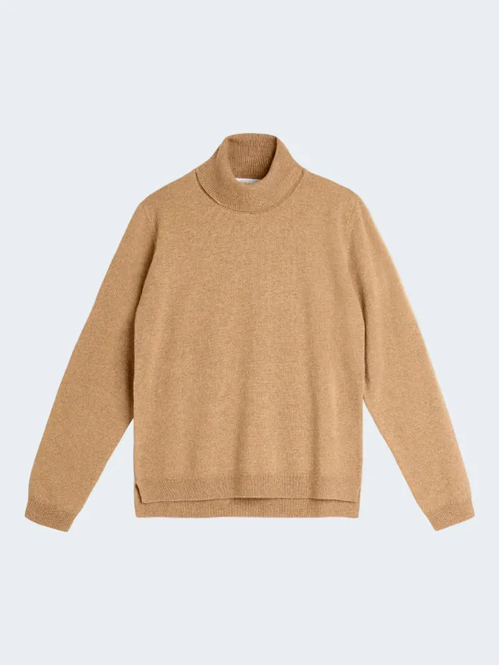 Sand Menswear Trish dolcevita cashmere cammello
