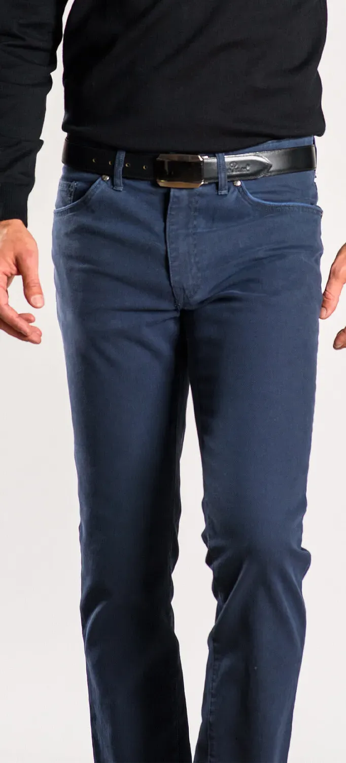 Alain Delon jeans slim grigio-blu elasticizzati