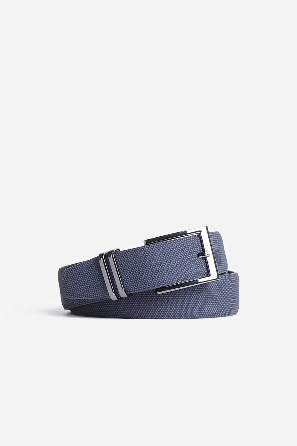 Sonny Bono Cintura Classica Blu Uomo Fibbia Zinco