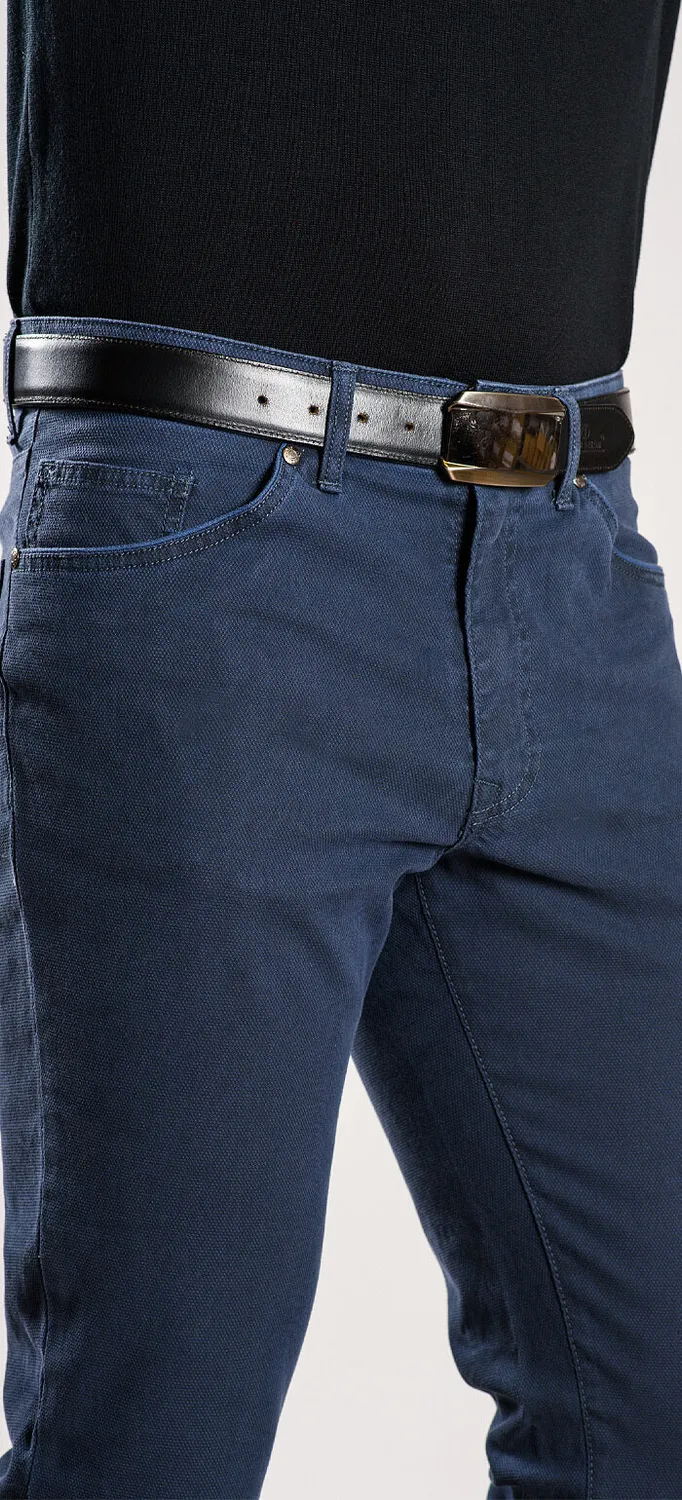 Alain Delon jeans slim grigio-blu elasticizzati