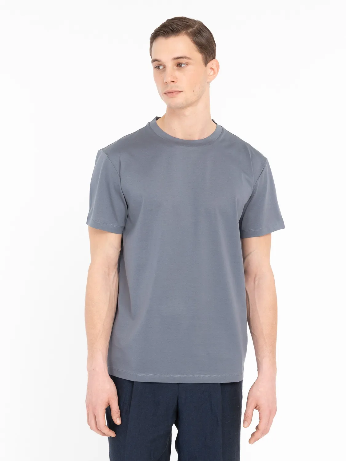 Paoloni T-shirt jersey cotone grigia 100% cotone