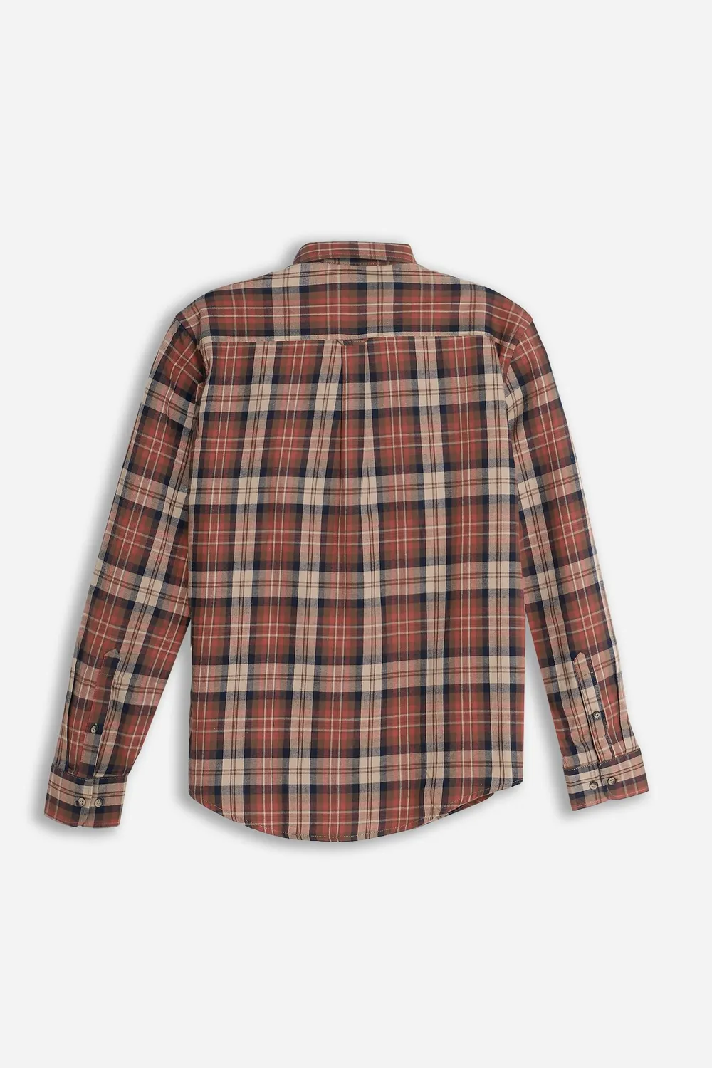 Sonny Bono Flanella camicia a quadri coccio