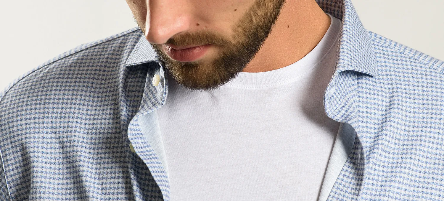 Alain Delon t-shirt bianca cotone elasticizzato girocollo