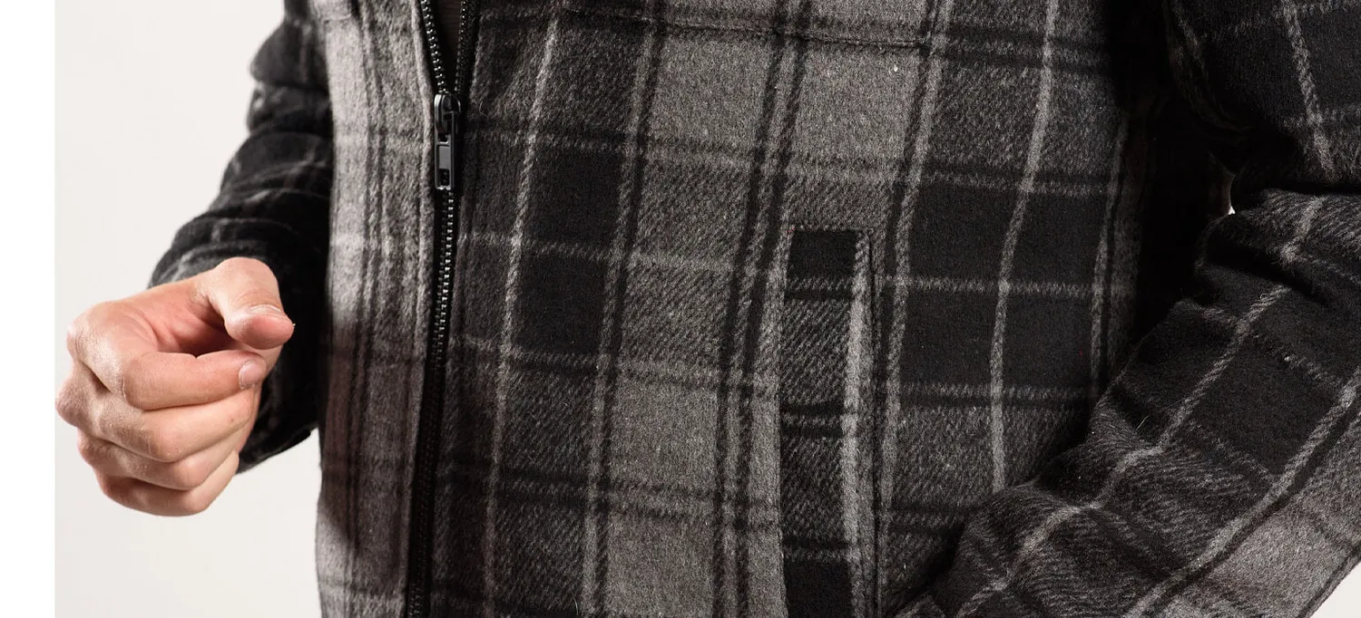 Alain Delon giacca flanella grigia a quadri slim fit