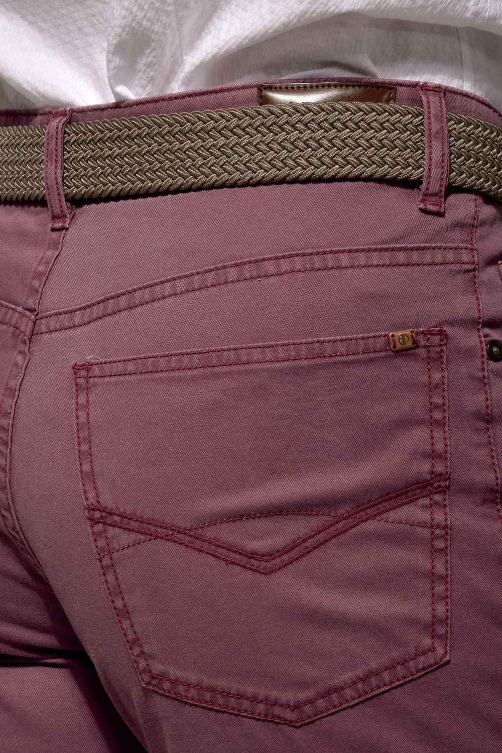 Alain Delon pantaloni casual viola five pocket slim fit