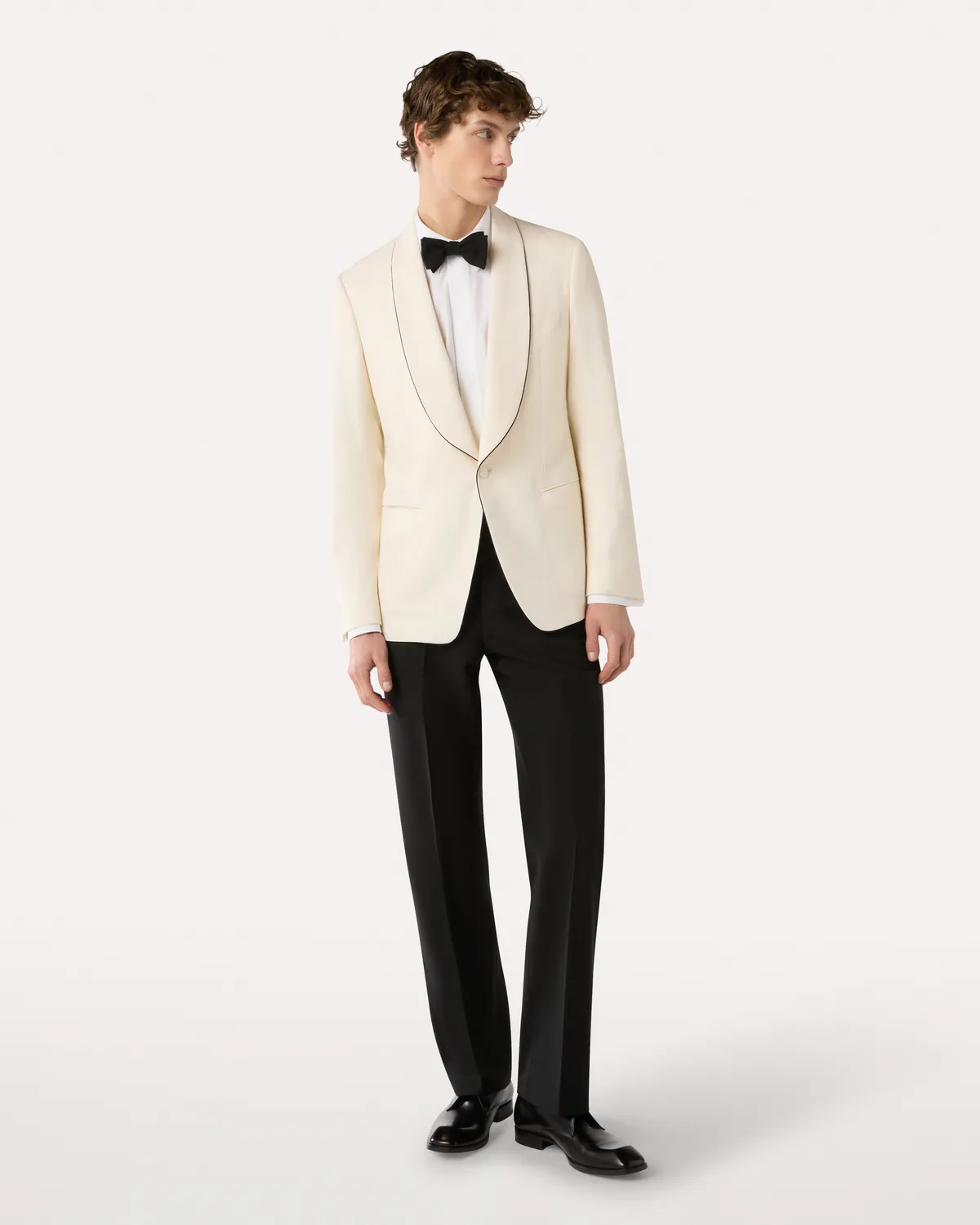 Lardini Pantalone Nero Lana Mohair Uomo