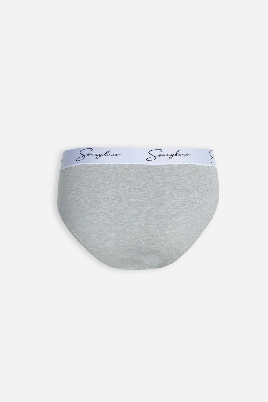 Sonny Bono Slip Uomo Grigio Elastico a Contrasto