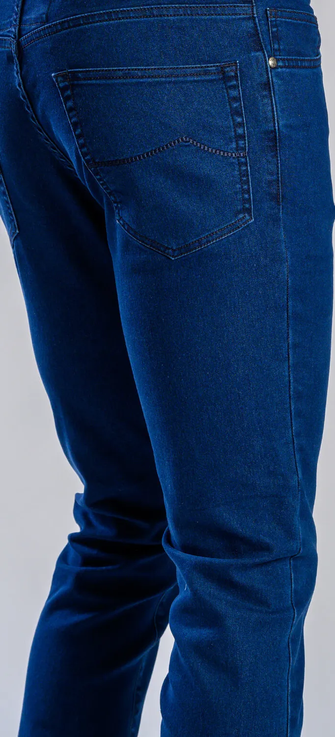 Alain Delon jeans slim fit blu scuro elasticizzati