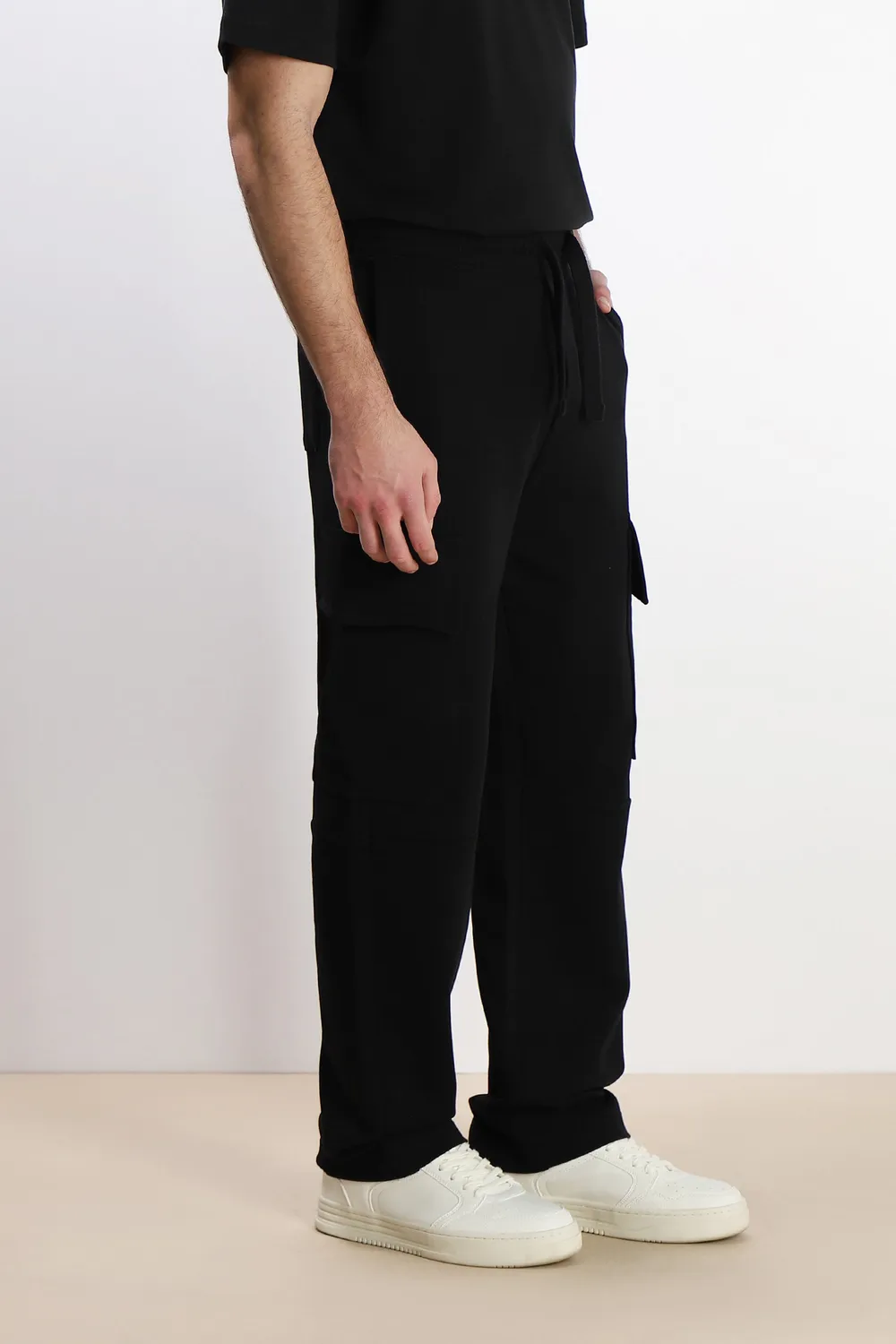 Sonny Bono Pantalone Jogger Felpa Coulisse Nero