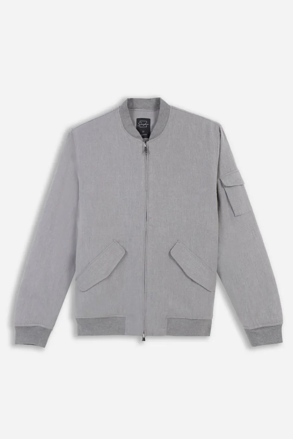 Sonny Bono Bomber Imbottito Giubbotto Grigio Chiaro