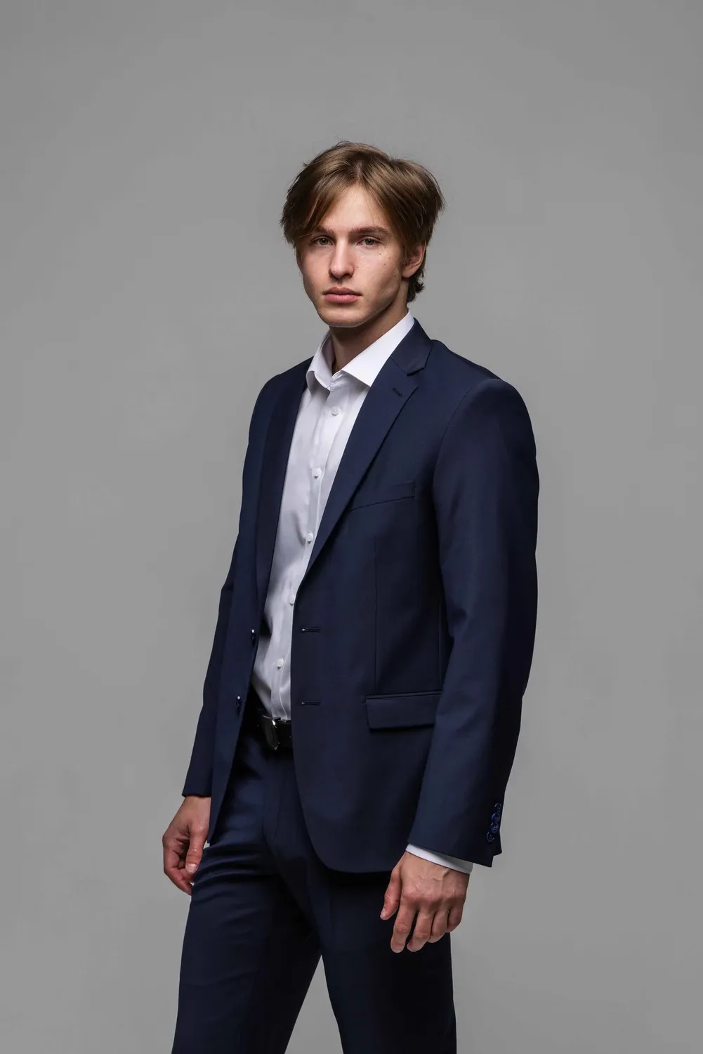 Alain Delon Basic giacca blazer blu slim fit lana