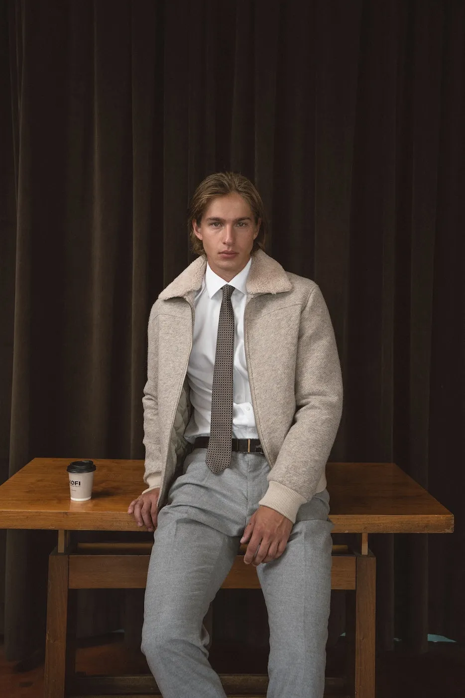 Alain Delon giacca beige uomo taglia 50 leggera