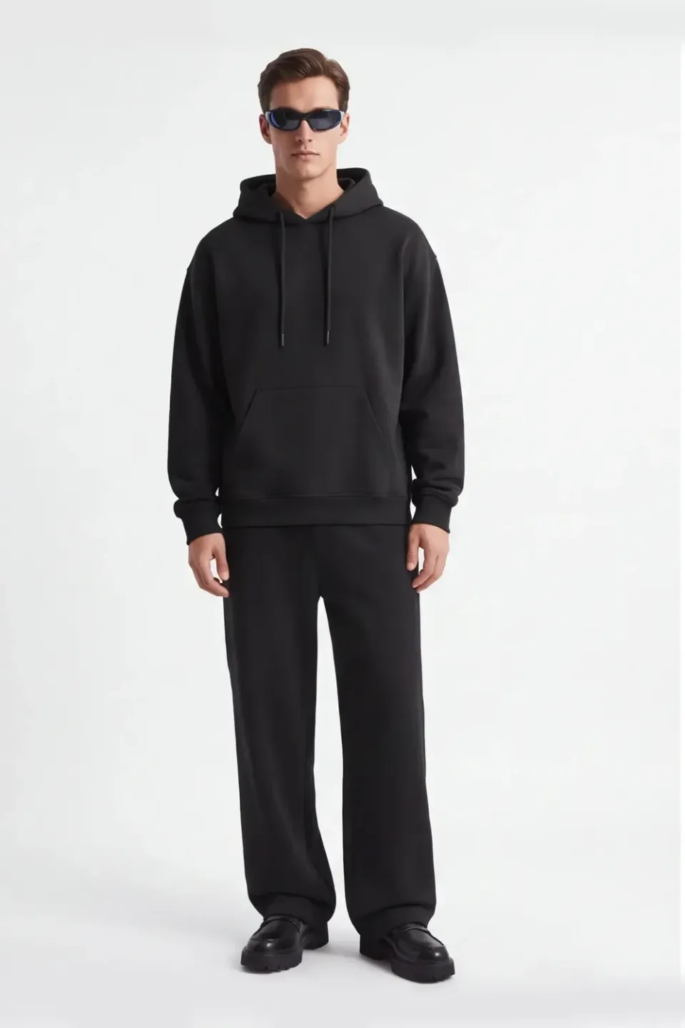 Sonny Bono Over Fit Pantalone Jogger Felpa Nero