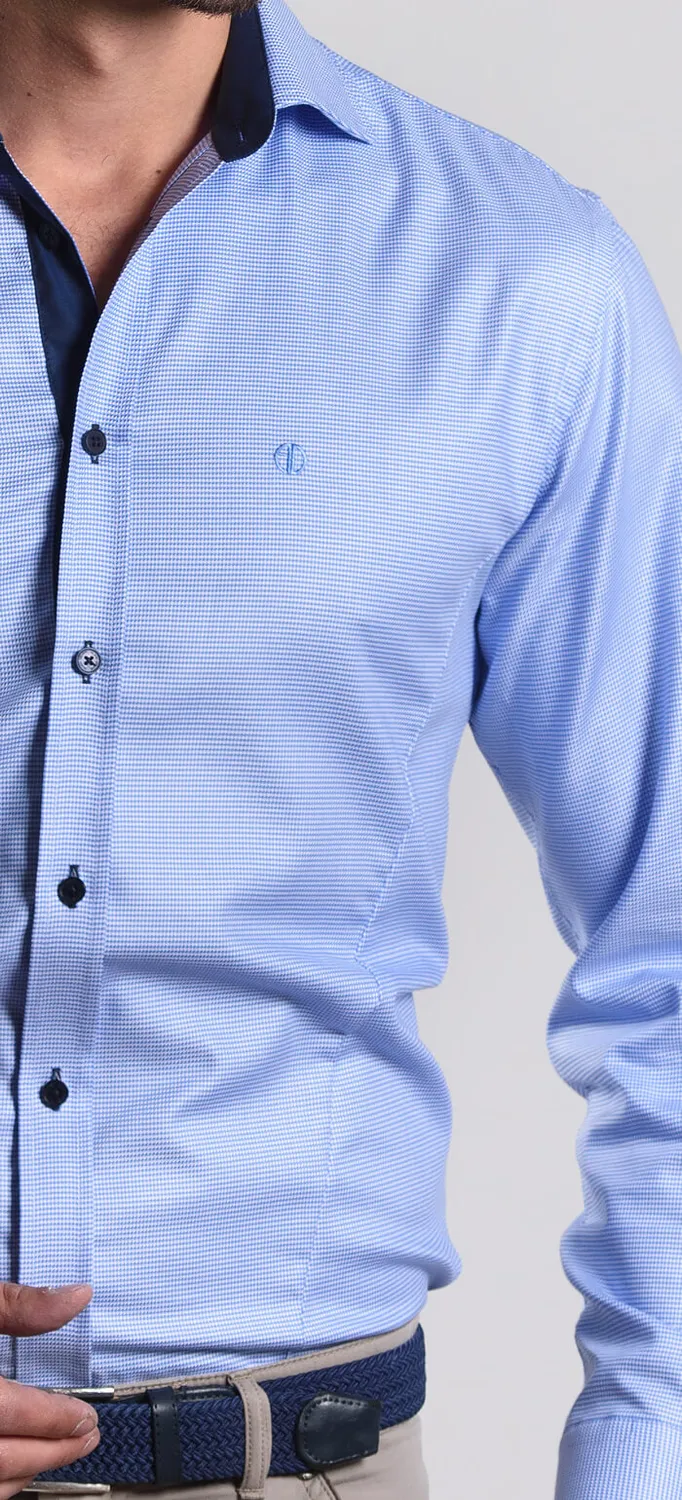 Alain Delon camicia azzurra extra slim fit Getzner