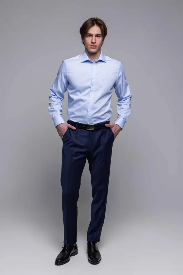 Alain Delon camicia 13447-R-PR elegante cotone
