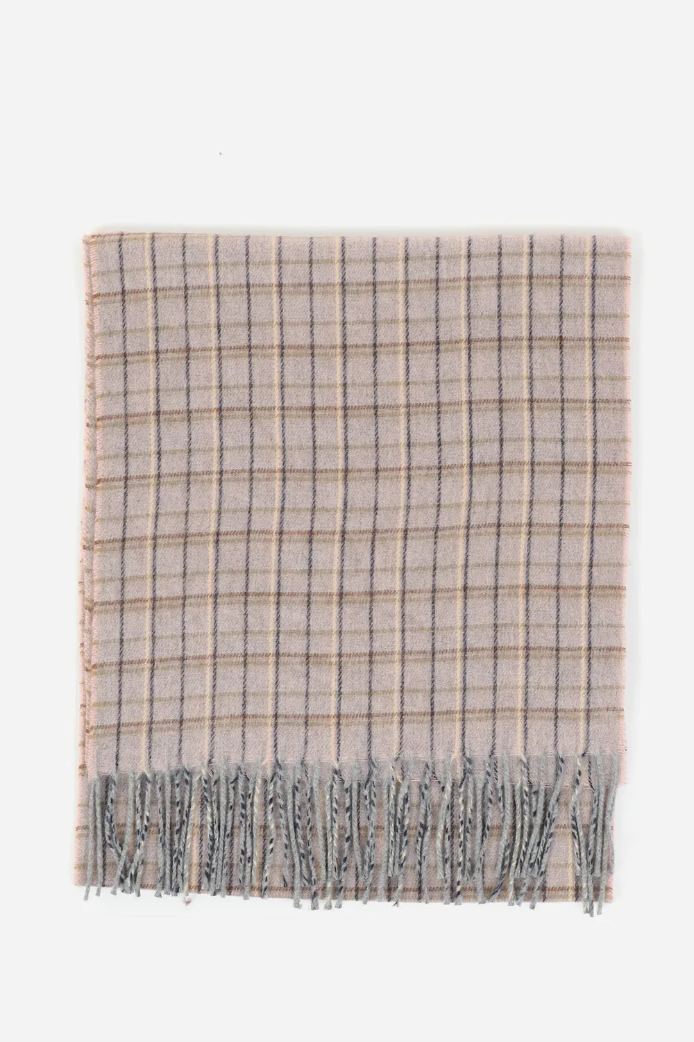 Sonny Bono Quadri sciarpa 34x180 rosa acrilico