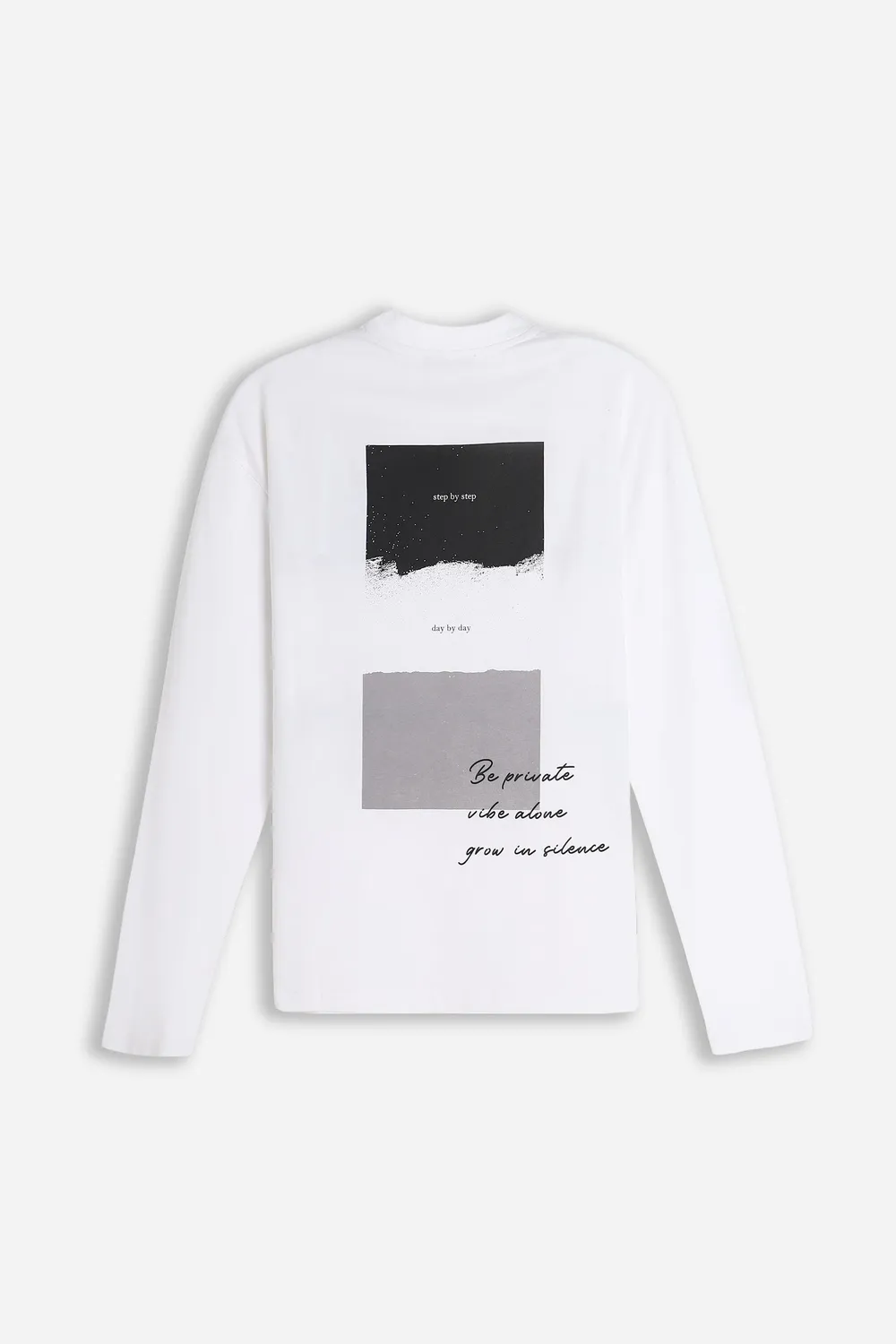 Sonny Bono T-Shirt Girocollo Stampata Manica Lunga Bianco