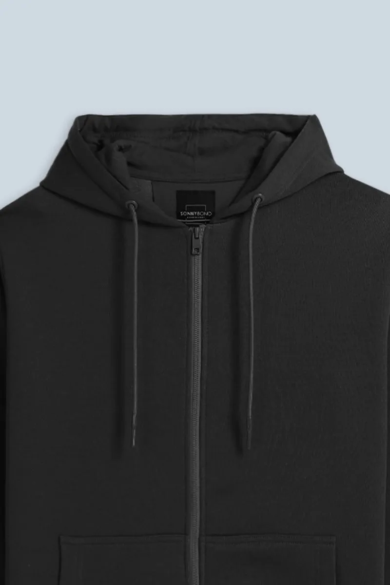 Sonny Bono Felpa Zip Cappuccio Nero Urban