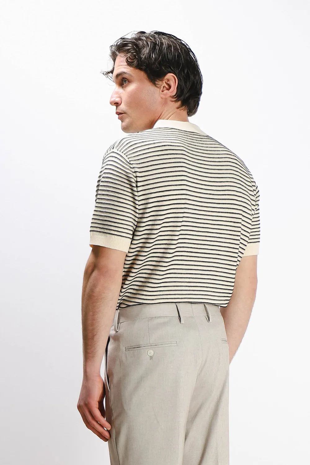 Sonny Bono Polo Maglina Rilievo Zip Beige F-Beige