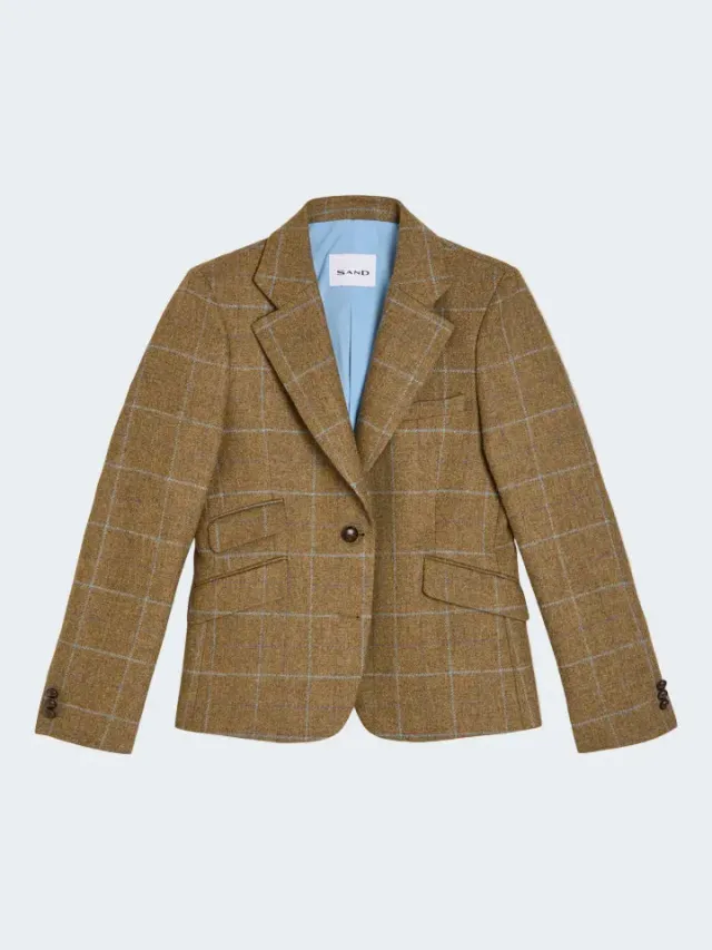 Sand Menswear Remi B blazer lana quadri blu