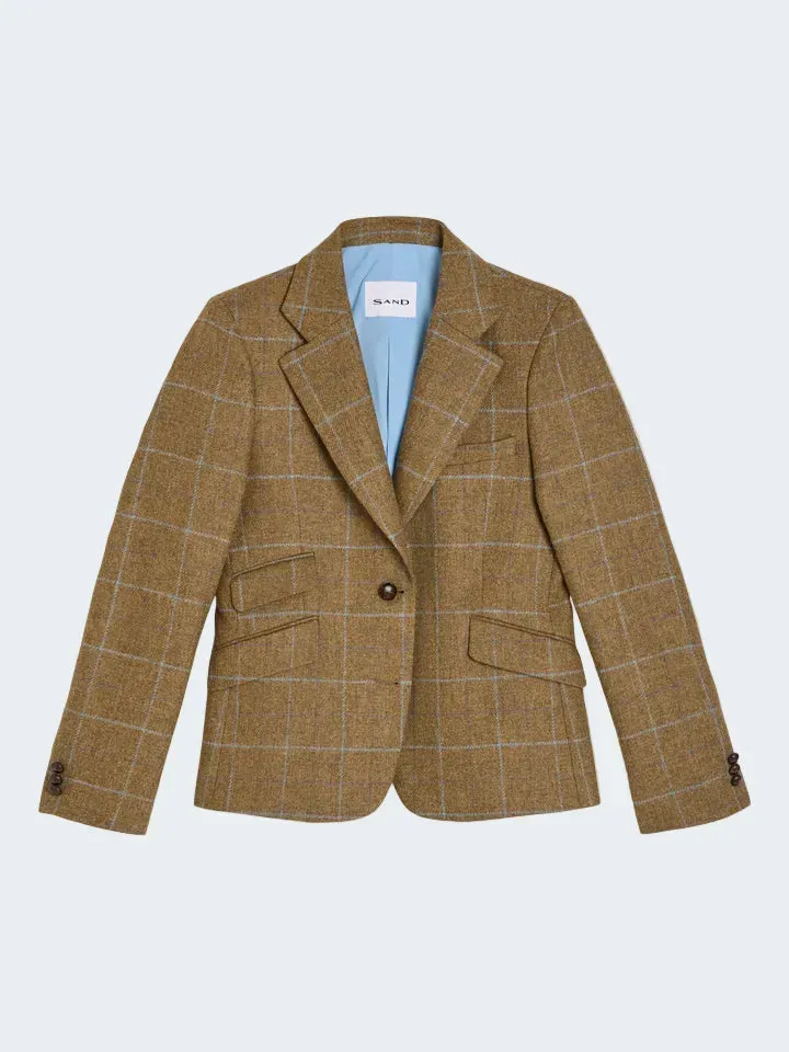 Sand Menswear Remi B blazer lana quadri blu