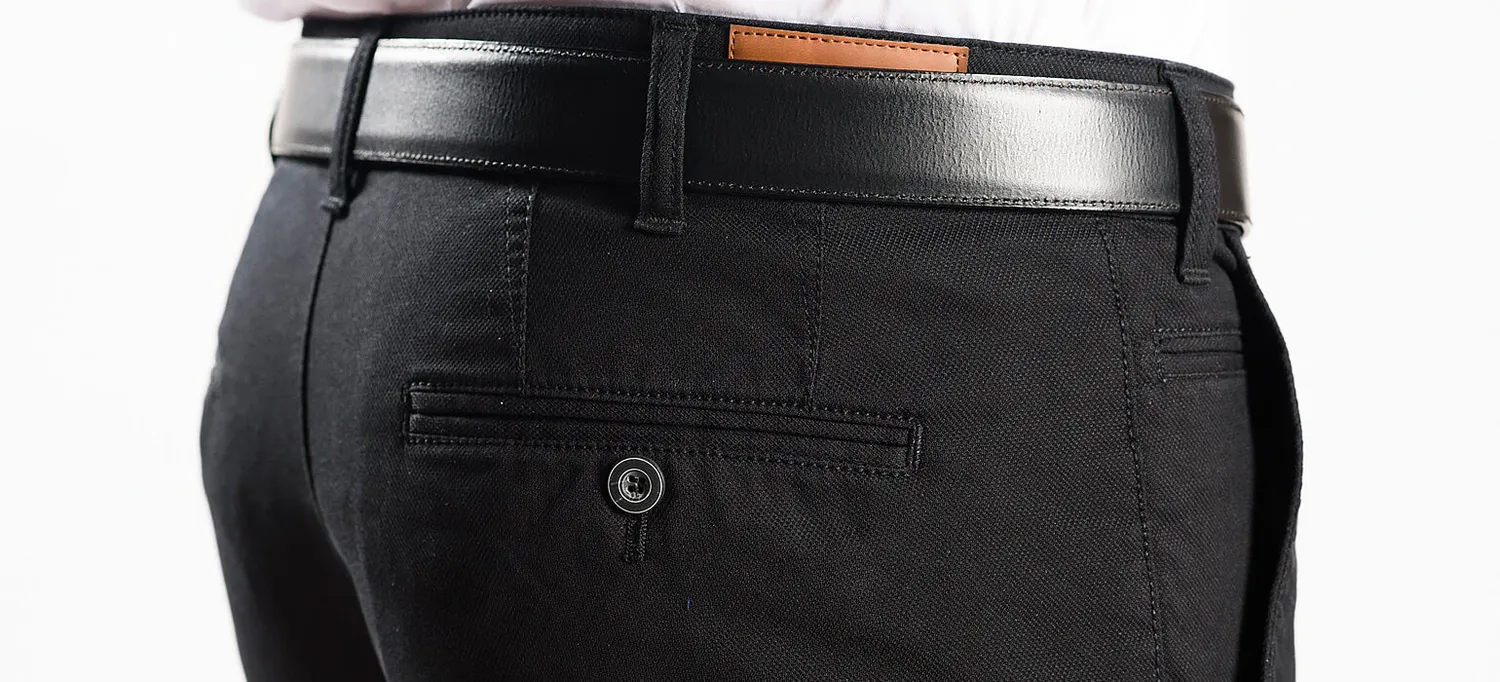Alain Delon Pantalone Casual Nero Slim Fit Elasticizzato